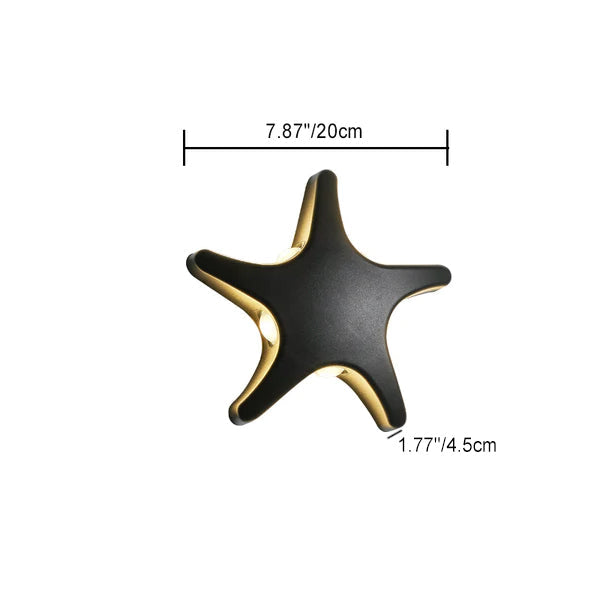 Lisslune | Contemporary Simplicity Aluminum Starfish Design LED Waterproof Wall Lantern Lamp for Outdoor Terrace