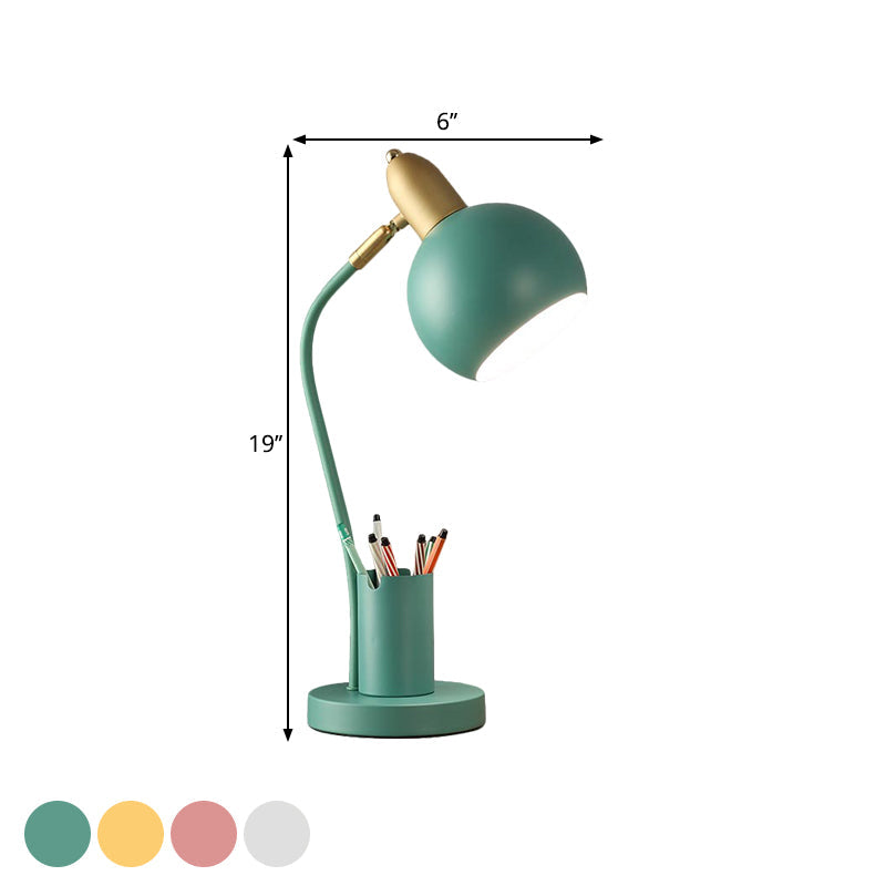 Lisslune | LumiSphere - Metal sphere night light with tubular pen holder design