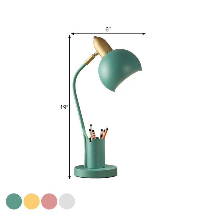 Lisslune | LumiSphere - Metal sphere night light with tubular pen holder design