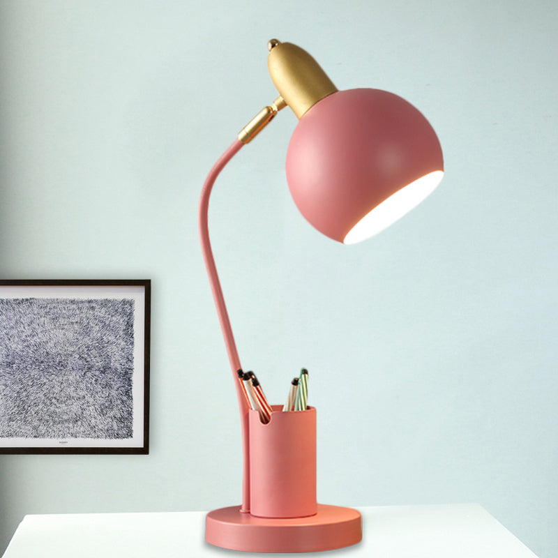 Lisslune | LumiSphere - Metal sphere night light with tubular pen holder design