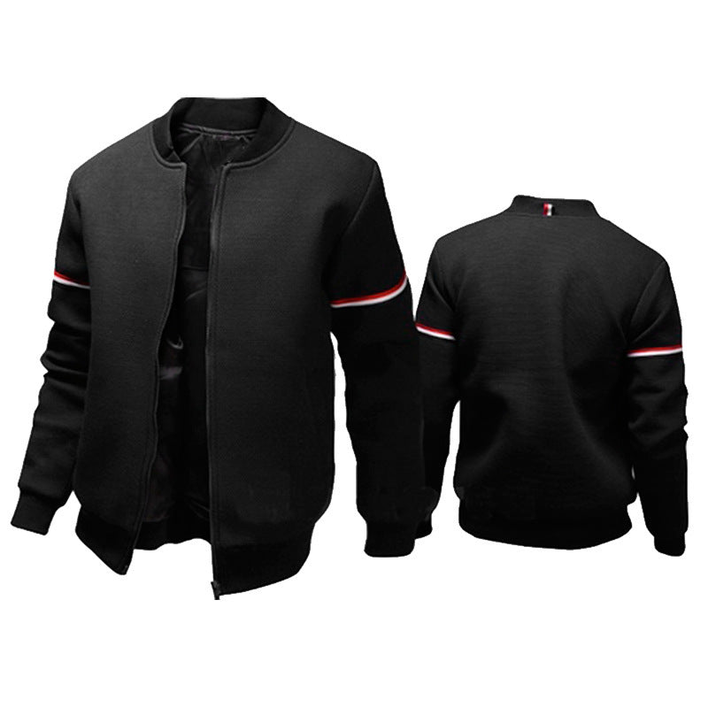 Men's sporty hoodie jacket with contrasting stripes Lisslune