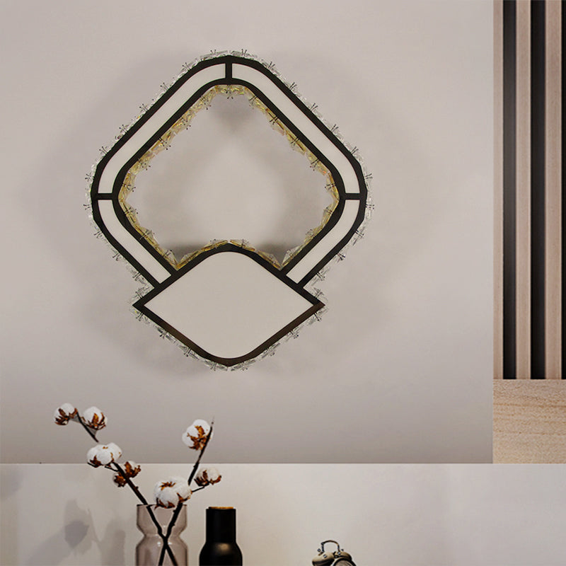 Lisslune | Petal Wall Lighting Ideas Modern Cut Crystal LED White Wall Lamp in Warm/White Light