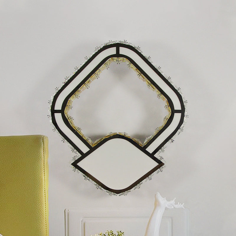 Lisslune | Petal Wall Lighting Ideas Modern Cut Crystal LED White Wall Lamp in Warm/White Light