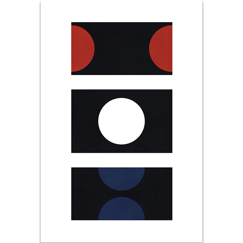 Lisslune | Black and Red Abstract Area Rug Polyester Modern Rug Washable Pet Friendly Carpet for Living Room