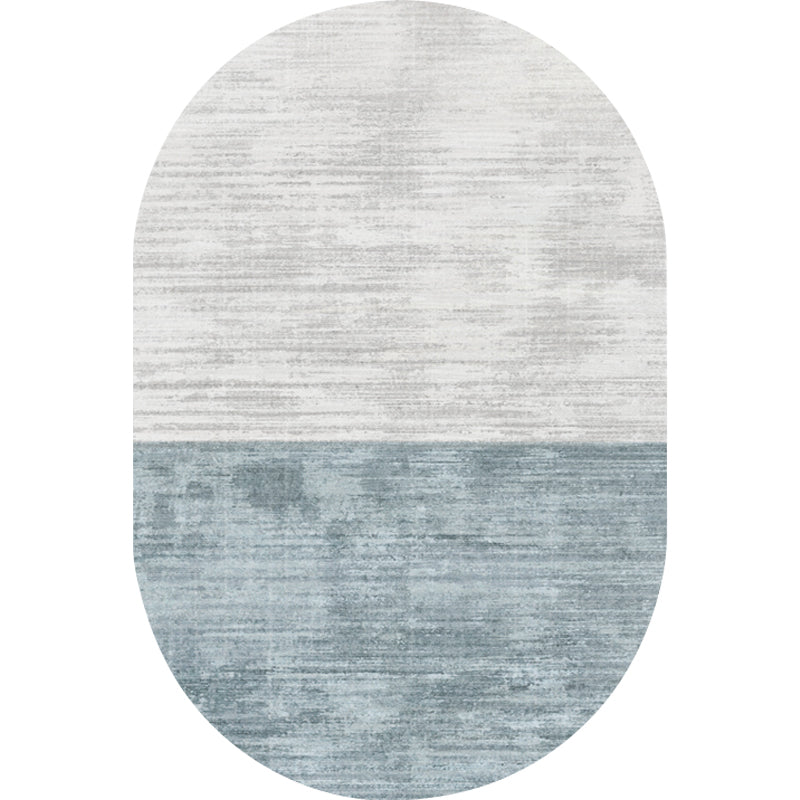 Lisslune | Novelty Living Room Carpet in Pink and Blue Color Block Print Carpet Polyester Stain Resistant Area Rug