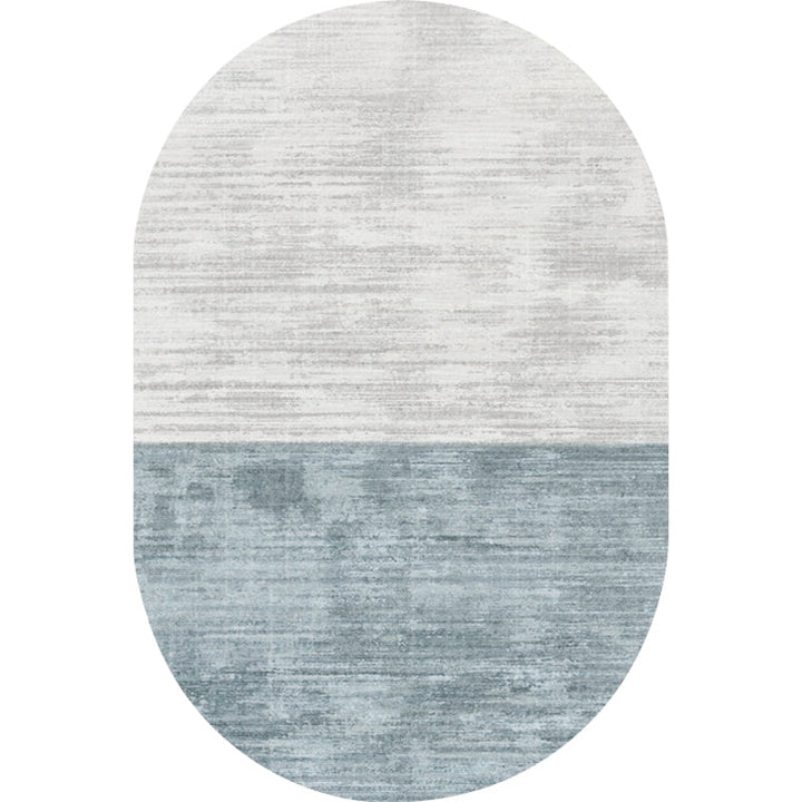 Lisslune | Novelty Living Room Carpet in Pink and Blue Color Block Print Carpet Polyester Stain Resistant Area Rug