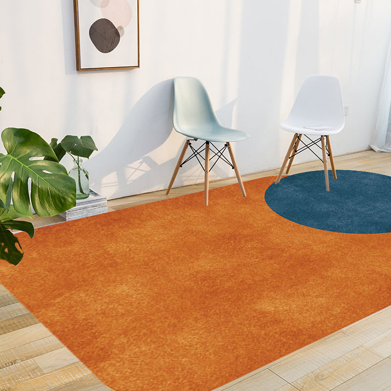 Lisslune | Novelty Living Room Irregular Carpet in Gray and Pink Color Block Circle Rectangle Print Carpet Polyester Non-Slip Carpet