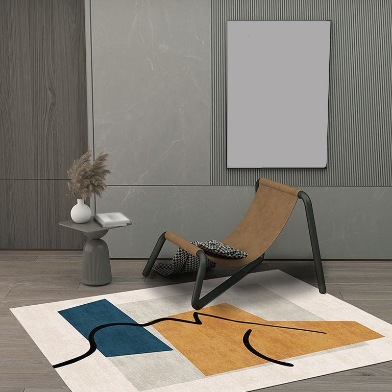 Lisslune | Novelty Character Pattern Rug Multicolored Polyester Rug Non-Slip Backing Pet-Friendly Rug for Living Room