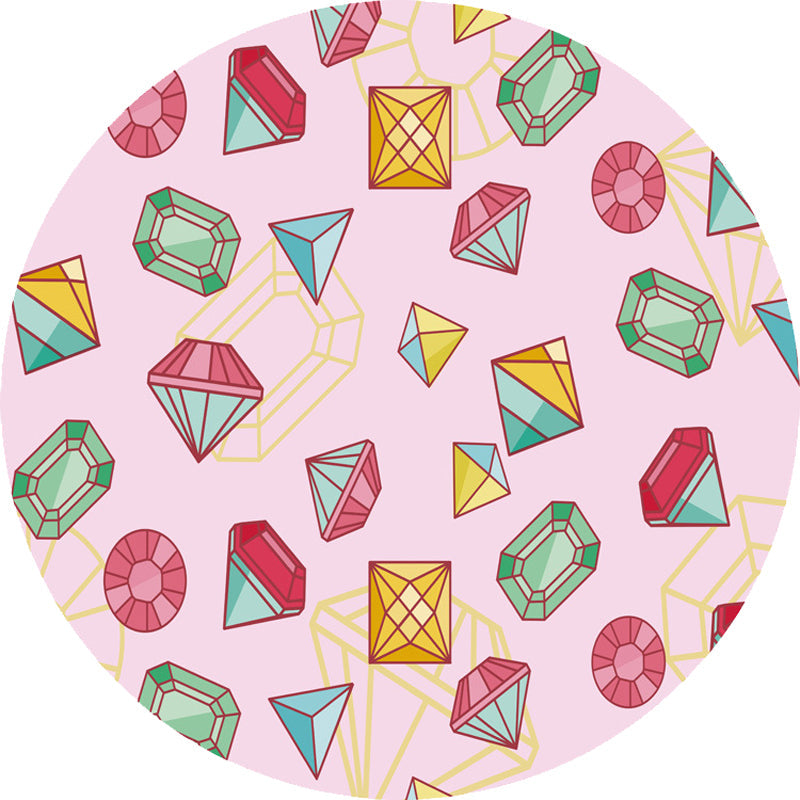 Lisslune | Pink and Purple Children's Carpet Polyester Diamond and Sock Pattern Carpet Pet Friendly Washable Non-Slip Back Rug for Decoration