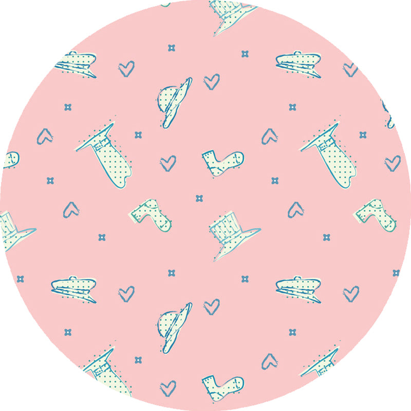 Lisslune | Pink and Purple Children's Carpet Polyester Diamond and Sock Pattern Carpet Pet Friendly Washable Non-Slip Back Rug for Decoration
