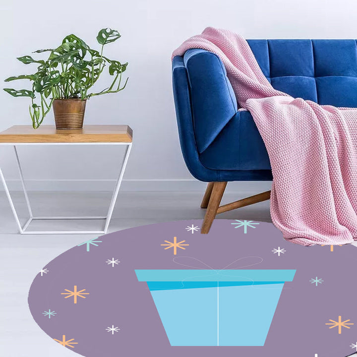 Lisslune | Pink and Purple Children's Carpet Polyester Diamond and Sock Pattern Carpet Pet Friendly Washable Non-Slip Back Rug for Decoration