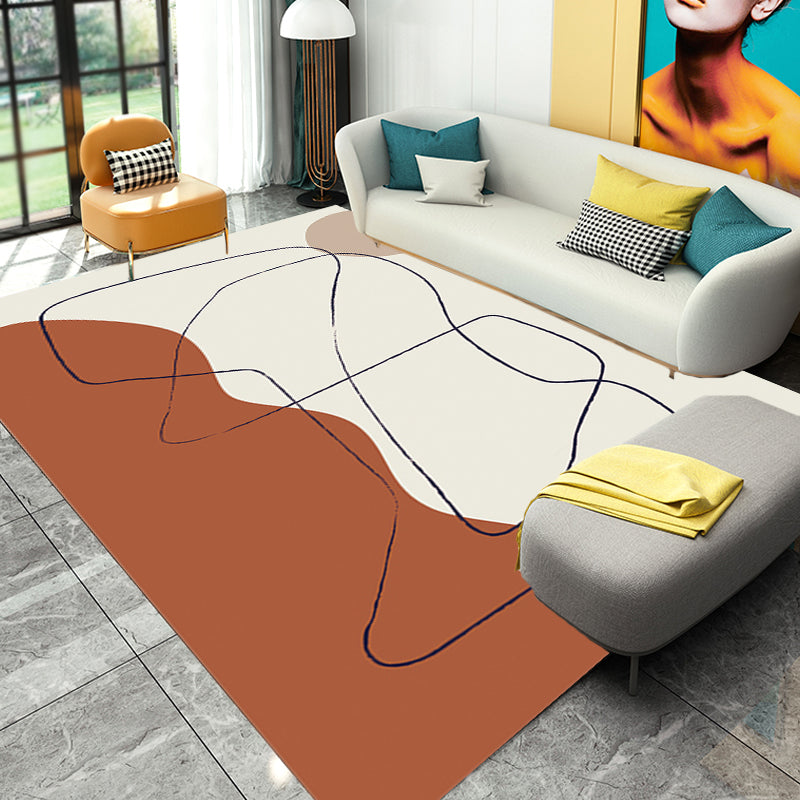 Lisslune | Multicolored character pattern rug polyester casual rug pet-friendly washable rug for the bedroom