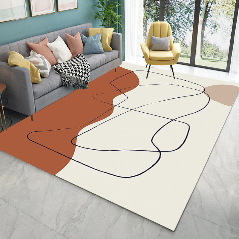 Lisslune | Multicolored character pattern rug polyester casual rug pet-friendly washable rug for the bedroom