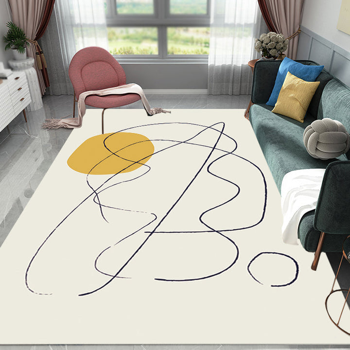 Lisslune | Multicolored character pattern rug polyester casual rug pet-friendly washable rug for the bedroom