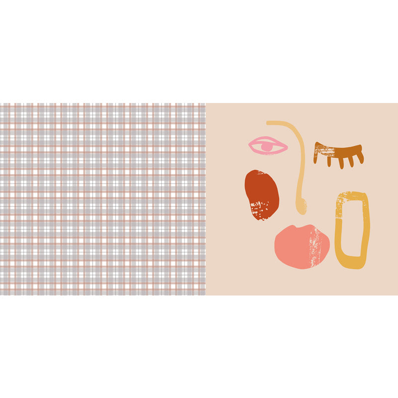 Lisslune | Pink Houndstooth Pattern Carpet Polyester Modernist Carpet Pet-Friendly Non-Slip Back Carpet for Living Room