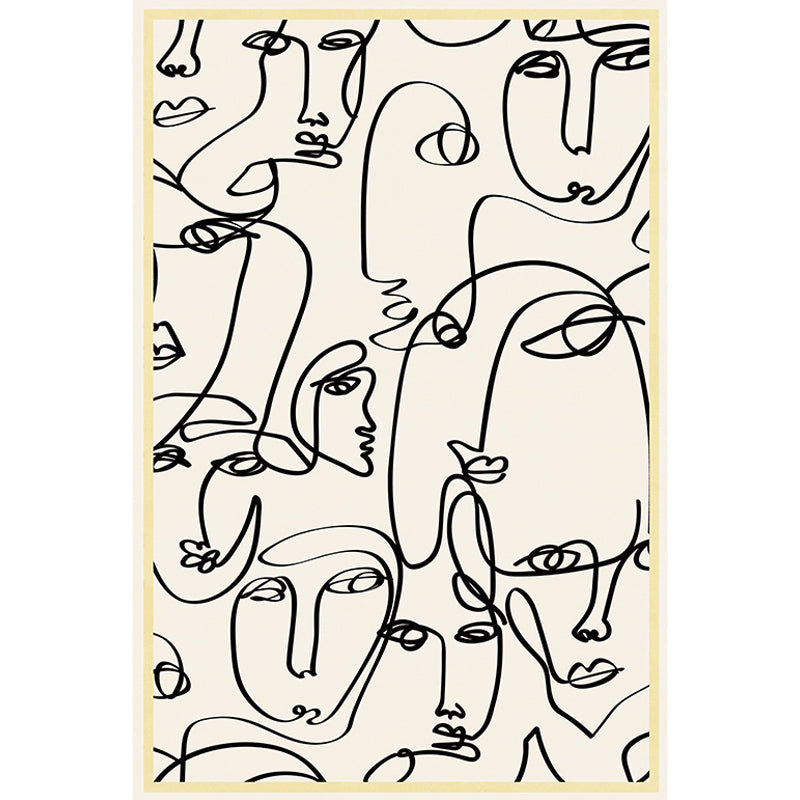 Lisslune | Stylish Multicolor Contemporary Area Rug Polyester Figurative Pattern Rug Non-Slip Back Animal-Friendly Area Rug for Living Room