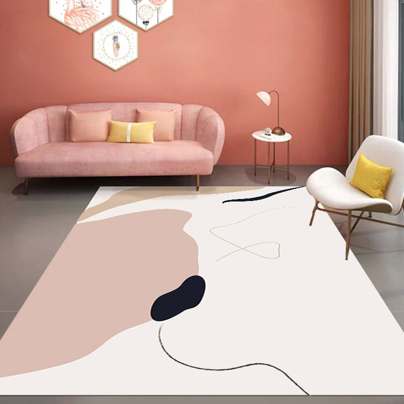 Lisslune | Stylish Multicolor Contemporary Area Rug Polyester Figurative Pattern Rug Non-Slip Back Animal-Friendly Area Rug for Living Room