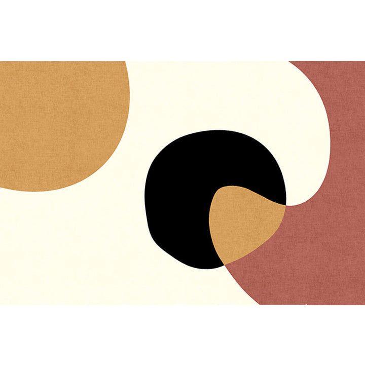Lisslune | Novelty Abstract Area Rug Beige Polyester Rug Non-Slip Back Washable Pet Friendly Area Rug for Living Room