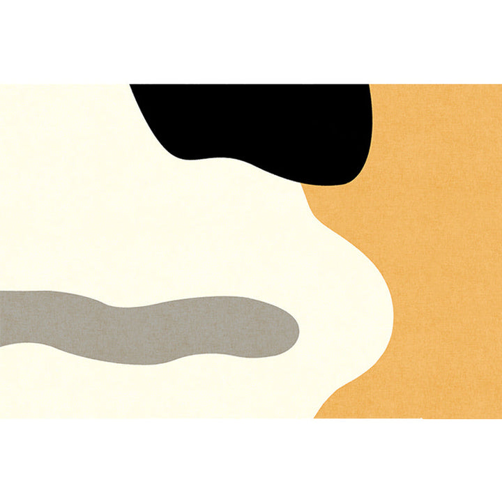 Lisslune | Novelty Abstract Area Rug Beige Polyester Rug Non-Slip Back Washable Pet Friendly Area Rug for Living Room