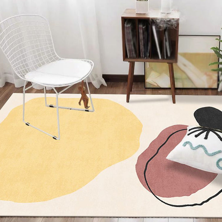 Lisslune | Simple Norwegian Carpet Multifunctional Abstract Carpet Washable Pet-Friendly Area Rug for Living Room