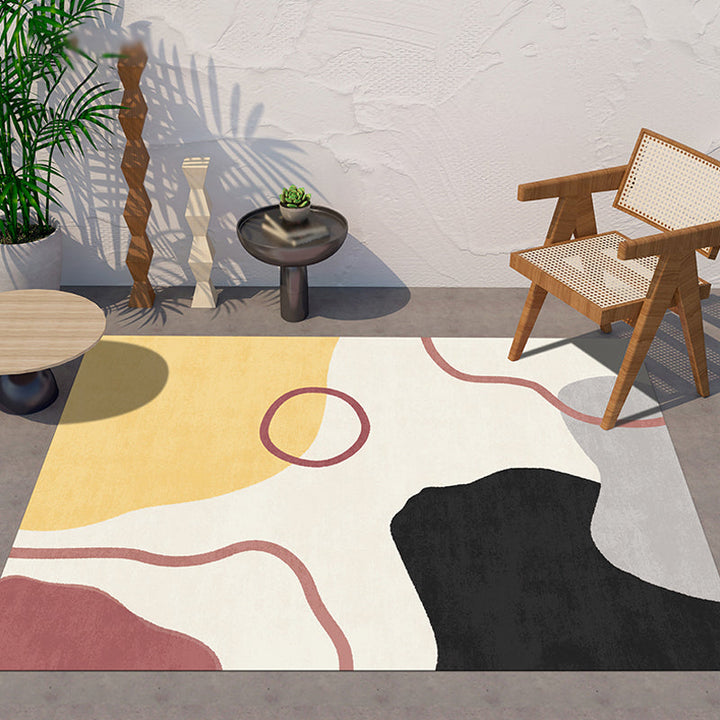 Lisslune | Simple Norwegian Carpet Multifunctional Abstract Carpet Washable Pet-Friendly Area Rug for Living Room
