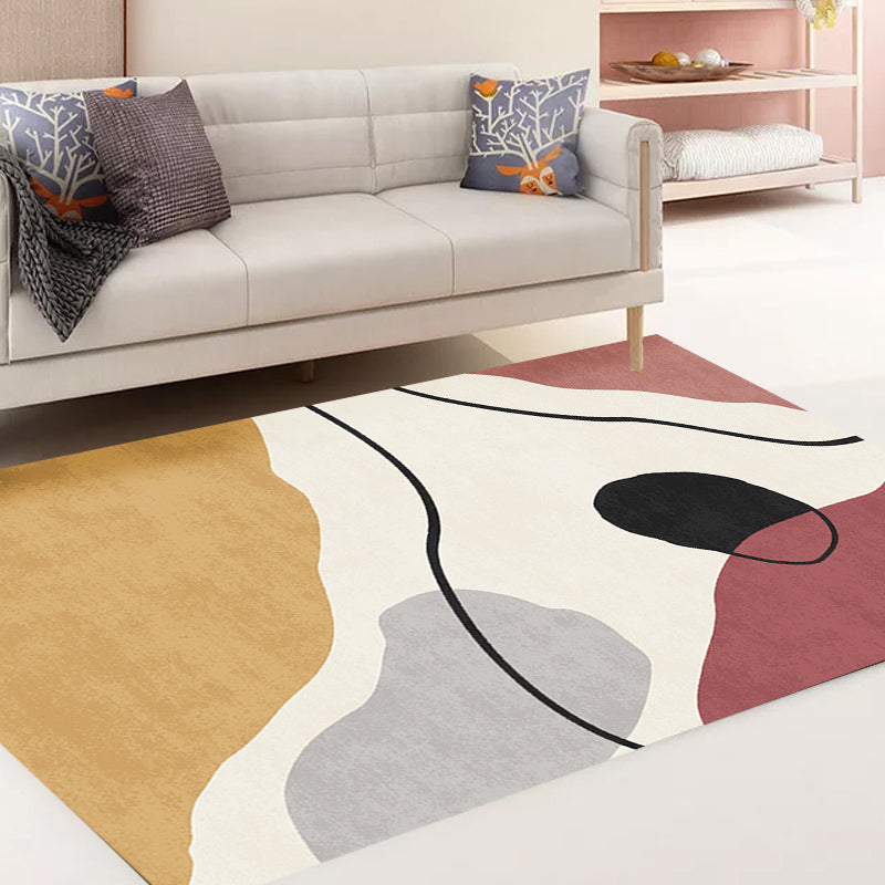 Lisslune | Simple Norwegian Carpet Multifunctional Abstract Carpet Washable Pet-Friendly Area Rug for Living Room