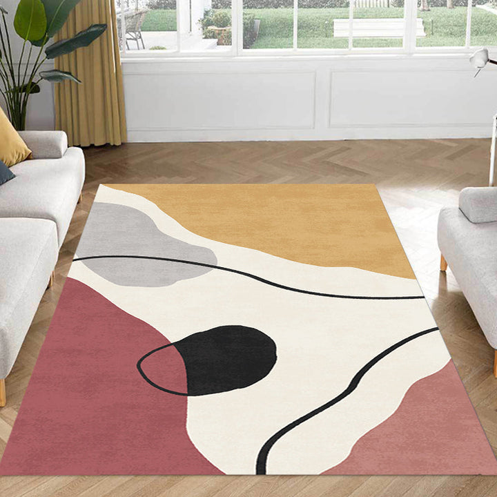 Lisslune | Simple Norwegian Carpet Multifunctional Abstract Carpet Washable Pet-Friendly Area Rug for Living Room