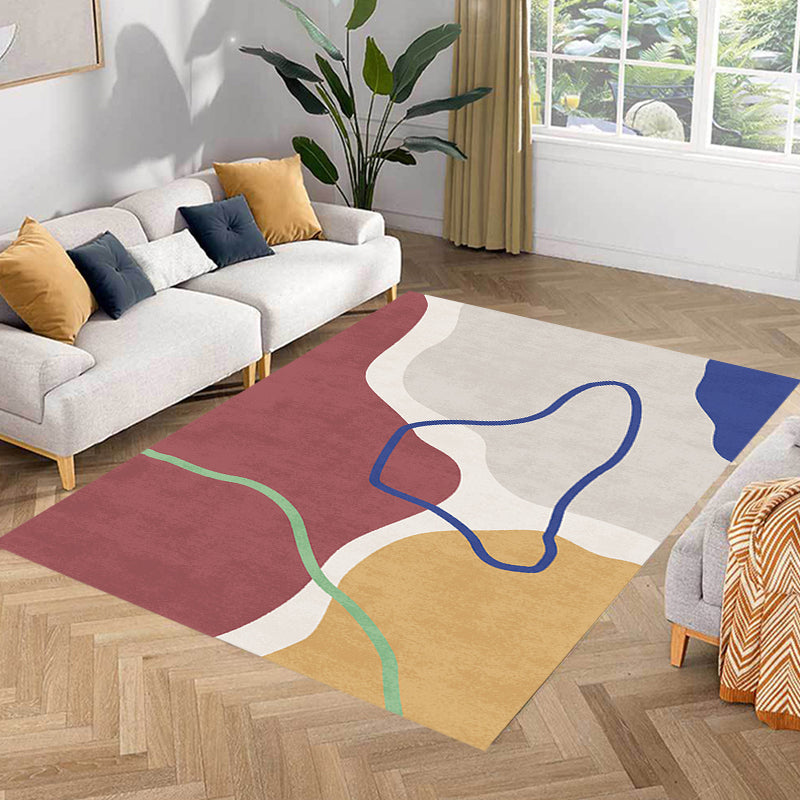 Lisslune | Simple Norwegian Carpet Multifunctional Abstract Carpet Washable Pet-Friendly Area Rug for Living Room