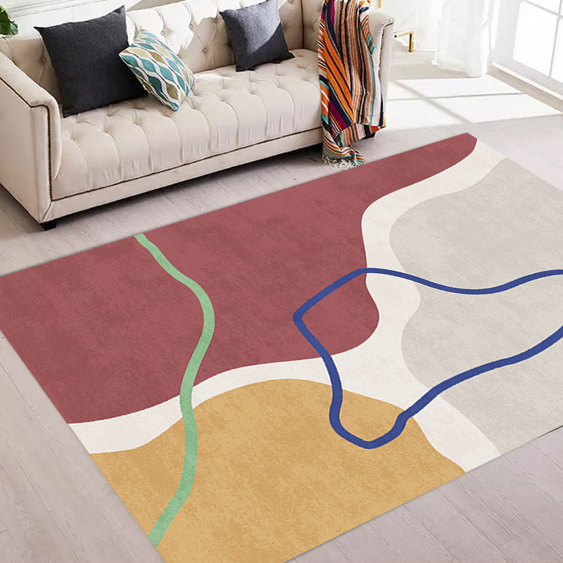 Lisslune | Simple Norwegian Carpet Multifunctional Abstract Carpet Washable Pet-Friendly Area Rug for Living Room