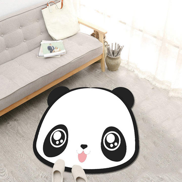 Lisslune | Unique Cartoon Animal Pattern Rug Green and Pink Children's Rug Polyester Pet Friendly Washable Non-Slip Back Rug for the Children's Room