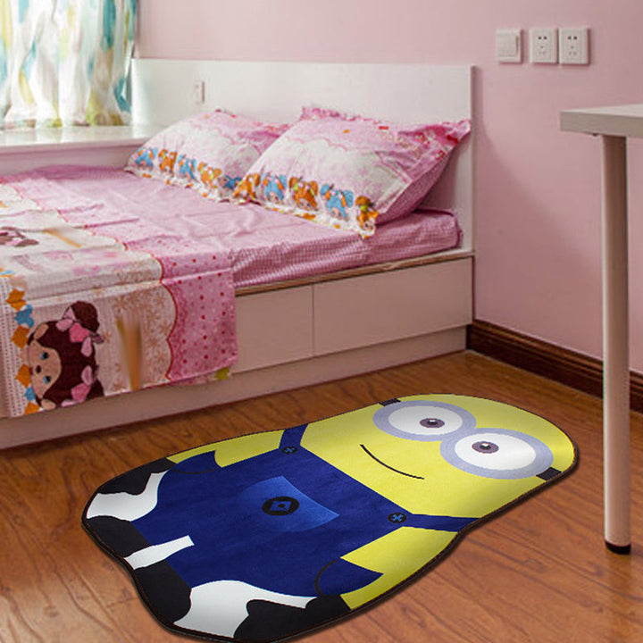 Lisslune | Stylish Cartoon Character Pattern Rug Multicolored Kids Rug Polyester Washable Pet-Friendly Non-Slip Rug for the Children's Room