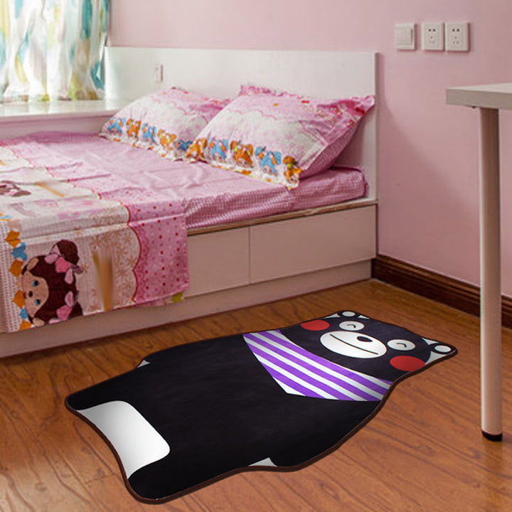 Lisslune | Stylish Cartoon Character Pattern Rug Multicolored Kids Rug Polyester Washable Pet-Friendly Non-Slip Rug for the Children's Room