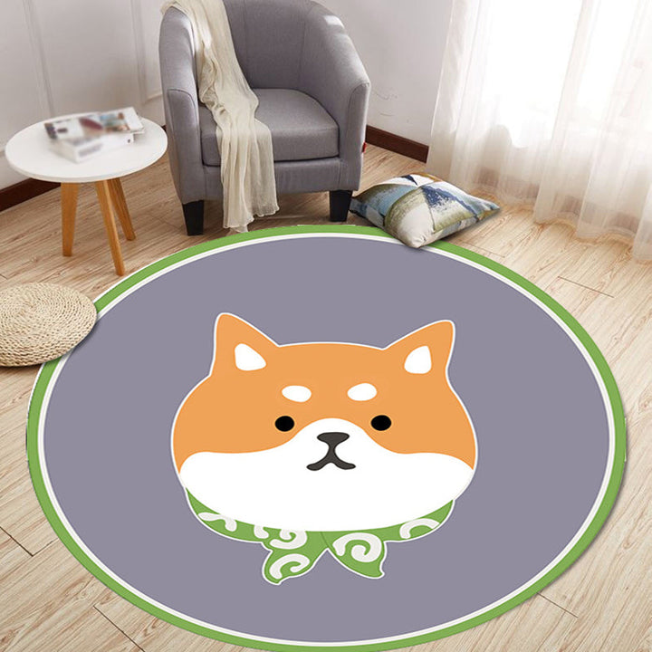 Lisslune | Unusual Cartoon Animal Pattern Rug Multicolored Children's Rug Polyester Pet-Friendly Washable Area Rug for the Children's Room