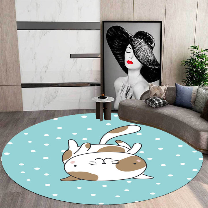 Lisslune | Green and Blue Children's Carpet Polyester Animal and Fish Pattern Carpet Pet Friendly Washable Non-Slip Backing Carpet for Decoration