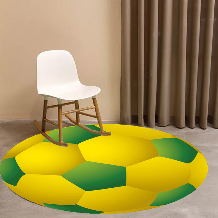 Lisslune | Kids Sports Pattern Rug Multicolored Polyester Rug Washable Pet-Friendly Non-Slip Rug for the Children's Room