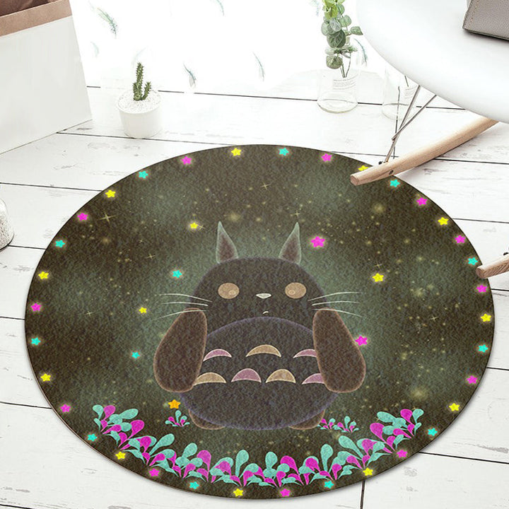 Lisslune | Stylish Cartoon Animal Pattern Carpet Green and Blue Kids Carpet Polyester Pet-Friendly Washable Non-Slip Backing Carpet for Children's Room