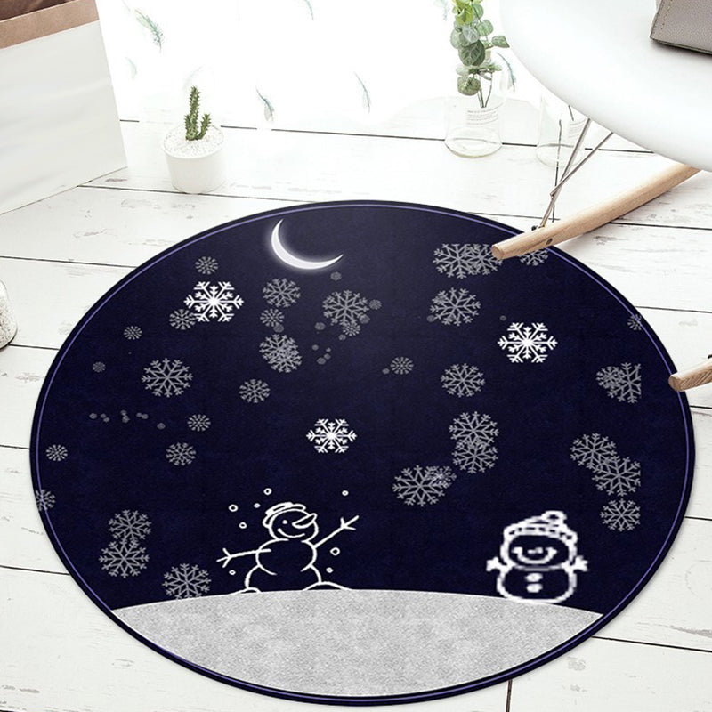 Lisslune | Unusual Heart Pattern Rug with Floral Pink and Blue Children's Rug Polyester Washable Pet Friendly Non-Slip Rug for Children's Room
