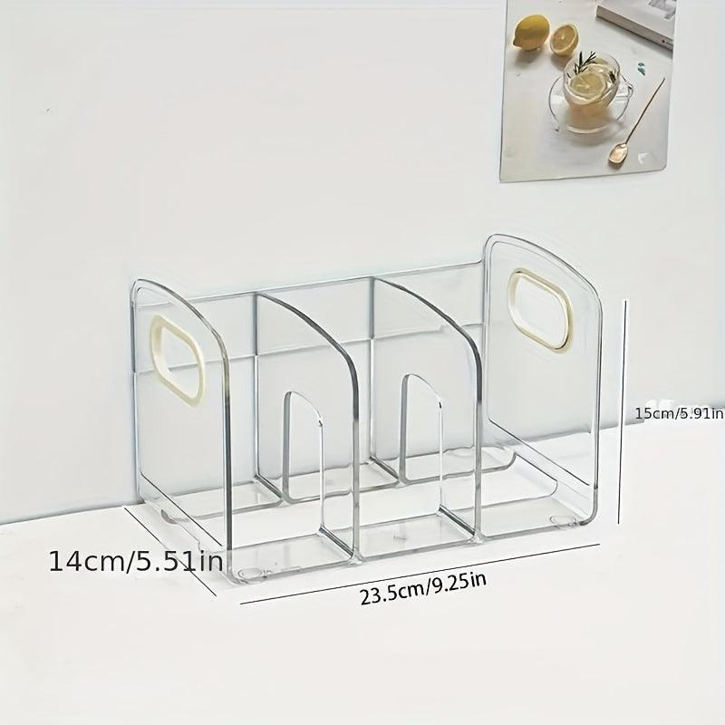 Lisslune | Clear Acrylic Desk Organizer: Stylish storage solution for documents & books in your office