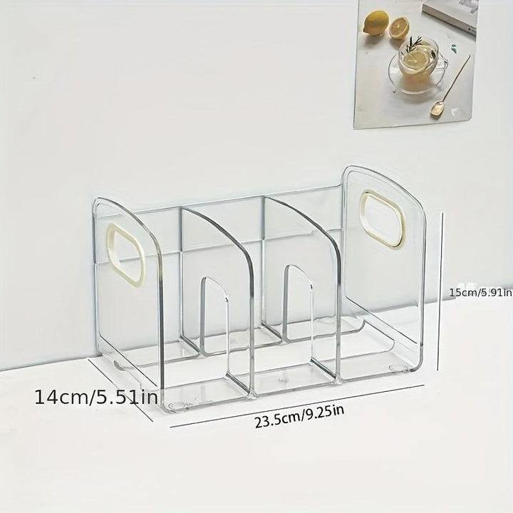 Lisslune | Clear Acrylic Desk Organizer: Stylish storage solution for documents & books in your office