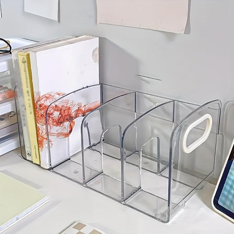 Lisslune | Clear Acrylic Desk Organizer: Stylish storage solution for documents & books in your office