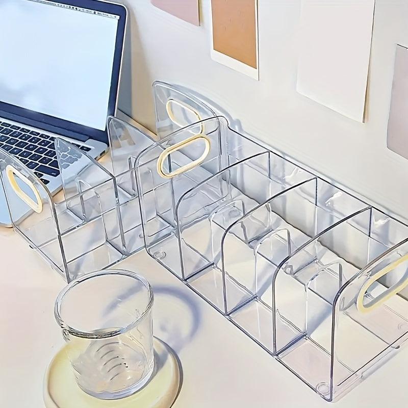 Lisslune | Clear Acrylic Desk Organizer: Stylish storage solution for documents & books in your office