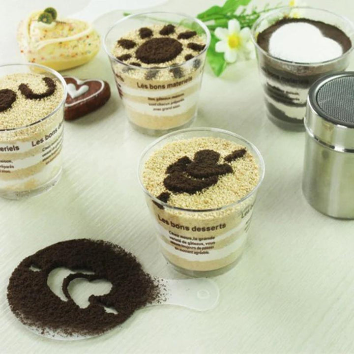 Lisslune | 19-piece Latte Art and Cake Decoration Template Set
