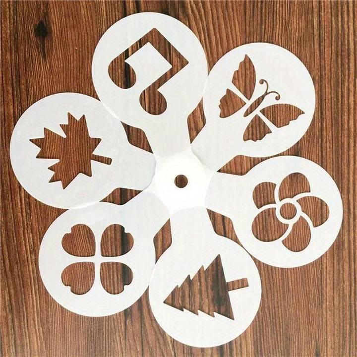 Lisslune | 19-piece Latte Art and Cake Decoration Template Set