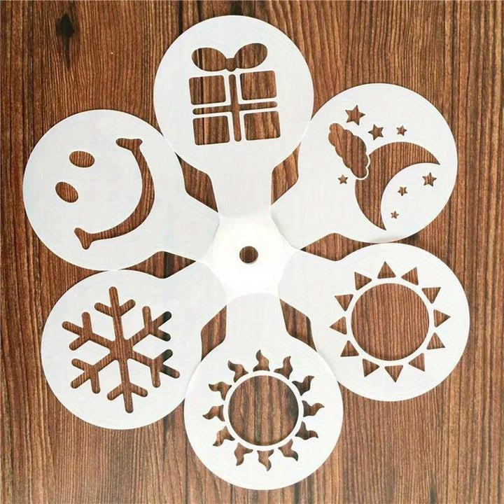 Lisslune | 19-piece Latte Art and Cake Decoration Template Set