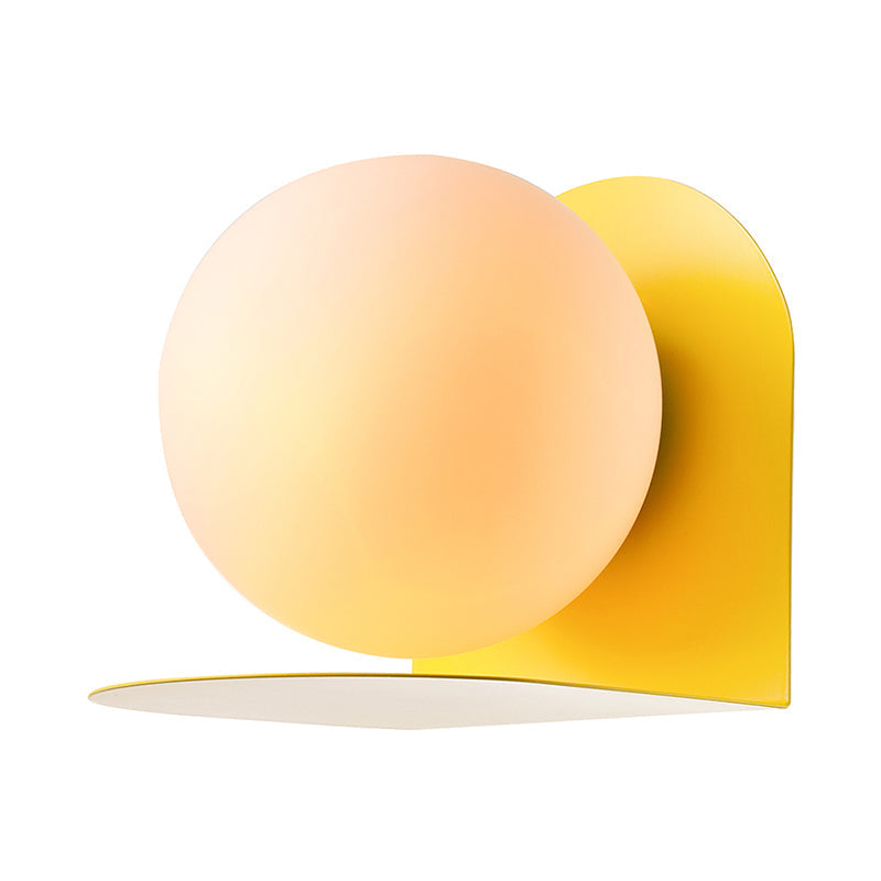 Skørter | White Globe Wall Light Nordic Style Matte Glass Wall Light for the Office Children's Room