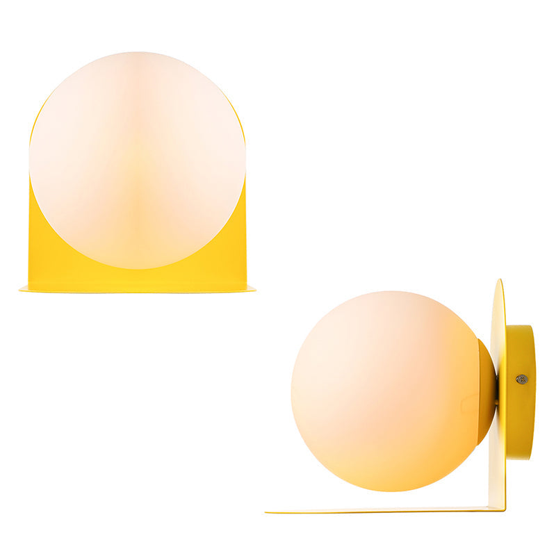 Skørter | White Globe Wall Light Nordic Style Matte Glass Wall Light for the Office Children's Room