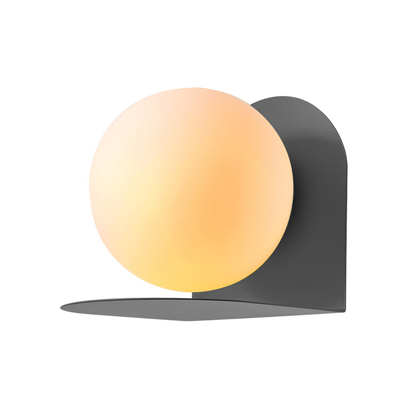 Skørter | White Globe Wall Light Nordic Style Matte Glass Wall Light for the Office Children's Room