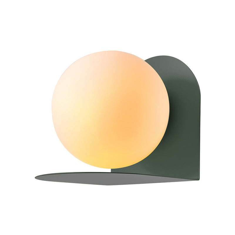 Skørter | White Globe Wall Light Nordic Style Matte Glass Wall Light for the Office Children's Room