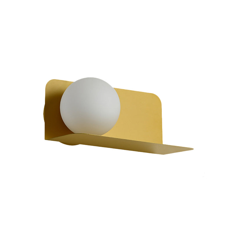Skørter | White Globe Wall Light Nordic Style Matte Glass Wall Light for the Office Children's Room