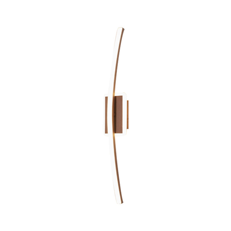 Lisslune | Curvilinear Aluminum Wall Lamp Simplicity Gold/Coffee LED Wall Light Lighting for Dining Room